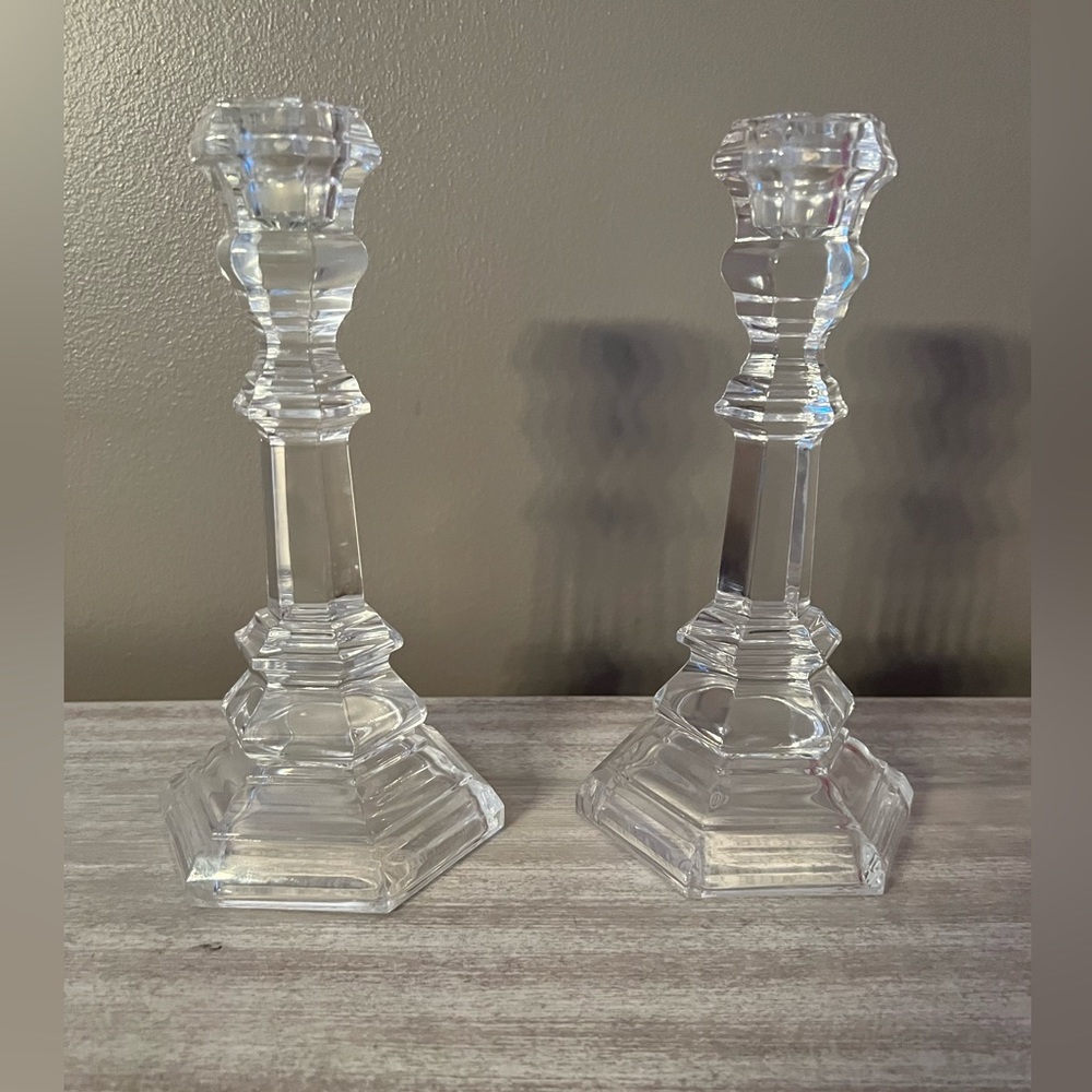 Tiffany and Co crystal candle sticks